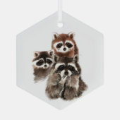 Fun Waterverf Fun Family Friend Animal Art Glas Ornament (Achterkant)