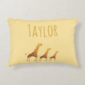 Fun Waterverf Giraffe Baby Nursery Accent Kussen (Voorkant)