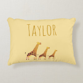 Fun Waterverf Giraffe Baby Nursery Accent Kussen