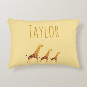 Fun Waterverf Giraffe Baby Nursery Accent Kussen