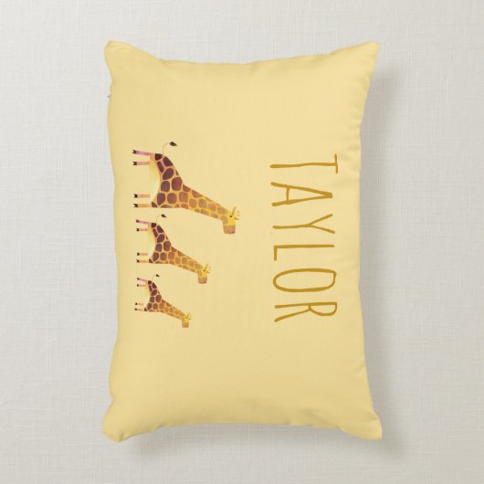 Fun Waterverf Giraffe Baby Nursery Accent Kussen (Voorkant(Verticaal))