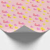 Fun waterverf hart gepatterd cadeaupapier (Hoek)