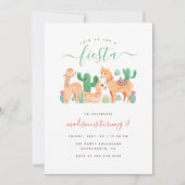 Fun Waterverf Llama Fiesta kinderen Birthday Kaart (Voorkant)