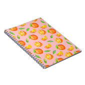 Fun Waterverf Oranje fruitpatroon Notitieboek (Rechterzijde)