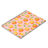 Fun Waterverf Oranje fruitpatroon Notitieboek (Linkerzijde)
