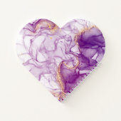 Fun Waterverf Paarse achtergrond met Golden Foliën Notitieboek (Achterkant)