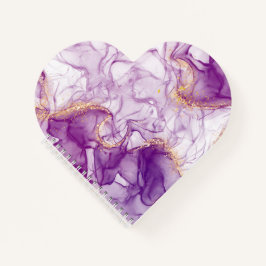 Fun Waterverf Paarse achtergrond met Golden Foliën Notitieboek