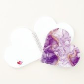 Fun Waterverf Paarse achtergrond met Golden Foliën Notitieboek (Binnen)