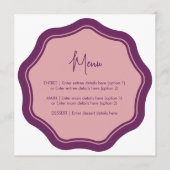 Fun Wavy Menu Paars & Roze (Voorkant)