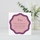 Fun Wavy Menu Paars & Roze (Staand voorkant)