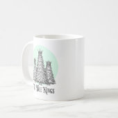 Fun We Three Kings Pun Christmas Tree mug Koffiemok (Voorkant links)