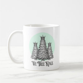 Fun We Three Kings Pun Christmas Tree mug Koffiemok