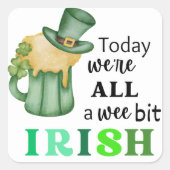 Fun Wee Bit Irish Square Stickers (Voorkant)