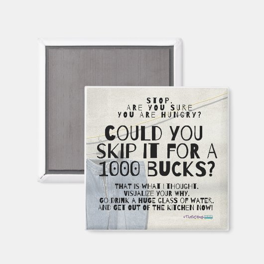 Fun Weight Loss Diet Magnet (Voorkant / Achterkant)