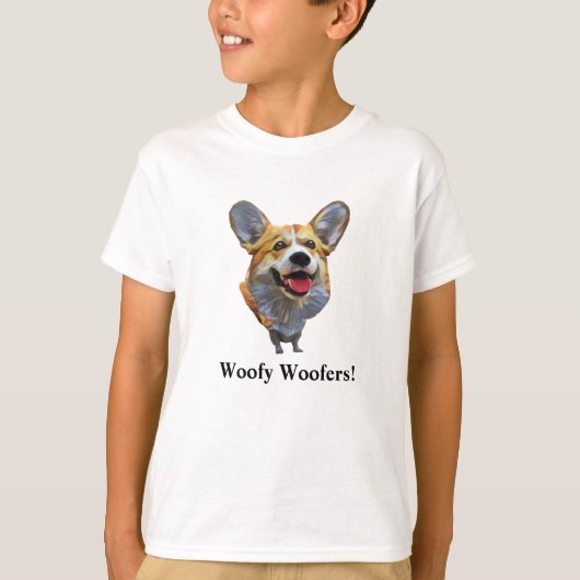 Fun Welsh Corgi Dog Boys T-Shirt (Voorkant)