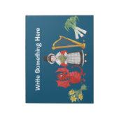 Fun Welsh Costume en Emblemen op Blue Notitieblok (Linkerzijde)