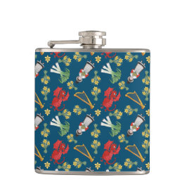 Fun Welsh Emblemen op Blue Hip Flask Heupfles