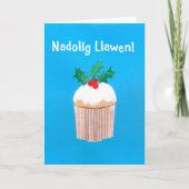 Fun Welsh Language Kaart Cupcake, Holly (Voorkant)