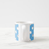 Fun Welsh Sheep Pattern on Sky Blue Background Espresso Kop (Achterkant)