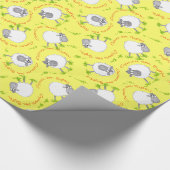 Fun Welsh Sheep, Wales Forever Custom Giftwrap Cadeaupapier (Hoek)