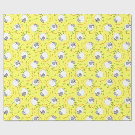 Fun Welsh Sheep, Wales Forever Custom Giftwrap Cadeaupapier (Vlak)