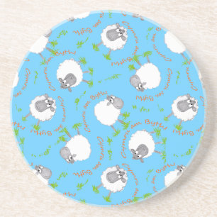 Fun Welsh Sheep, Wales Forever, Custom Onderzetter