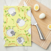 Fun Welsh Sheep, Wales Forever, Kitchen Towel Theedoek (Quarter Fold)
