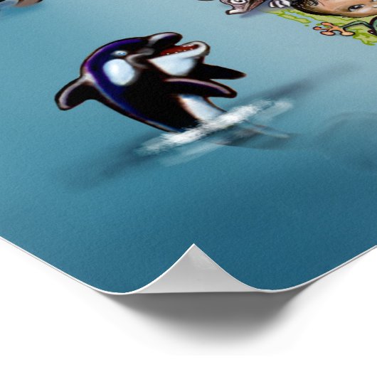 Fun-Wereldkaart Poster (Hoek)