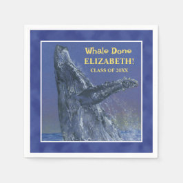 Fun Whale Graduation Party Papier Servet