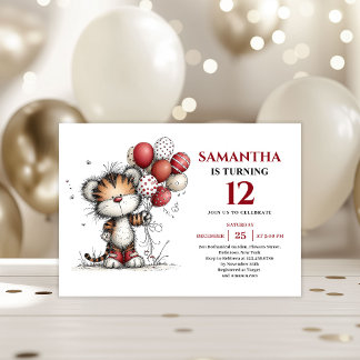 Fun whimsical animals theme kids birthday invites kaart