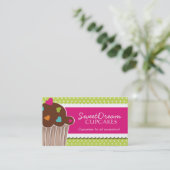 Fun Whimsical Cupcake Bakery Visitekaartjes (Staand voorkant)