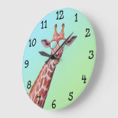 Fun Whimsical Giraffe die zonnebrillen draagt op G Grote Klok (Hoek)