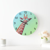 Fun Whimsical Giraffe die zonnebrillen draagt op G Grote Klok (Huis)