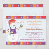 Fun Whimsical Holiday Cookie Exchange Party Kaart (Voorkant / Achterkant)