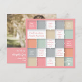 Fun Whimsical Infographic Photo Save the Date (Voorkant / Achterkant)