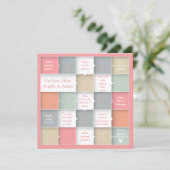 Fun Whimsical Infographic Photo Save the Date (Staand voorkant)