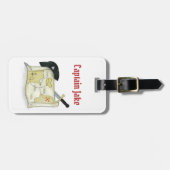 Fun Whimsical Pirate Treasure Map op maat Bagagelabel (Voorkant horizontaal)