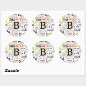 Fun Whimsical Rustic Halloween Kraft Party Favor Ronde Sticker (Vel)