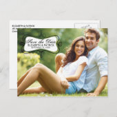 Fun & Whimsical Save the Date Photo Card Briefkaar Aankondigingskaart (Voorkant / Achterkant)