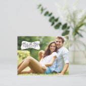 Fun & Whimsical Save the Date Photo Card Briefkaar Aankondigingskaart (Staand voorkant)