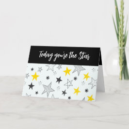 Fun Whimsical Stars Add a Name Happy Birthday Kaar Kaart