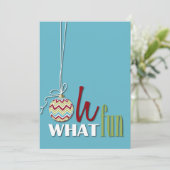 Fun Whimsical - Uitnodiging voor kerstfeestdagen (Staand voorkant)