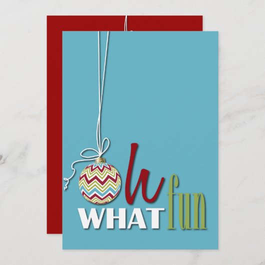 Fun Whimsical - Uitnodiging voor kerstfeestdagen (Voorkant / Achterkant)