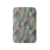 Fun Whimsical Violet Paarse Taupe Blauwgroen Strip Badmat (Voorkant Verticaal)