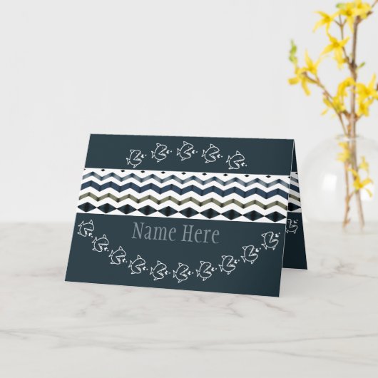 Fun Whimsy Artsy Paper Kaart (Gele Bloem)