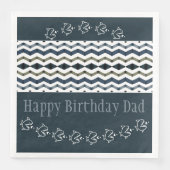 Fun Whimsy Fish Designer Birthday Servet (Voorkant)