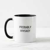 Fun Whiskey Scotch Bourbon Drinker Cool Typografie Mok (Links)