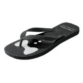 Fun White Bow Stropdas on Black Cute Groomsman Wed Teenslippers (Schuin)