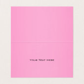 Fun White Bunny Rabbit duikt op Sign Roze Visitekaartje (Binnenkant ongevouwen)