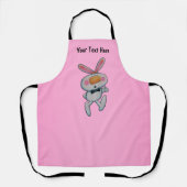 Fun White Bunny Thumbs Up Sign Bright Roze Schort (Voorkant)